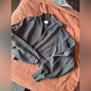 Gray Half-Zip Sweater